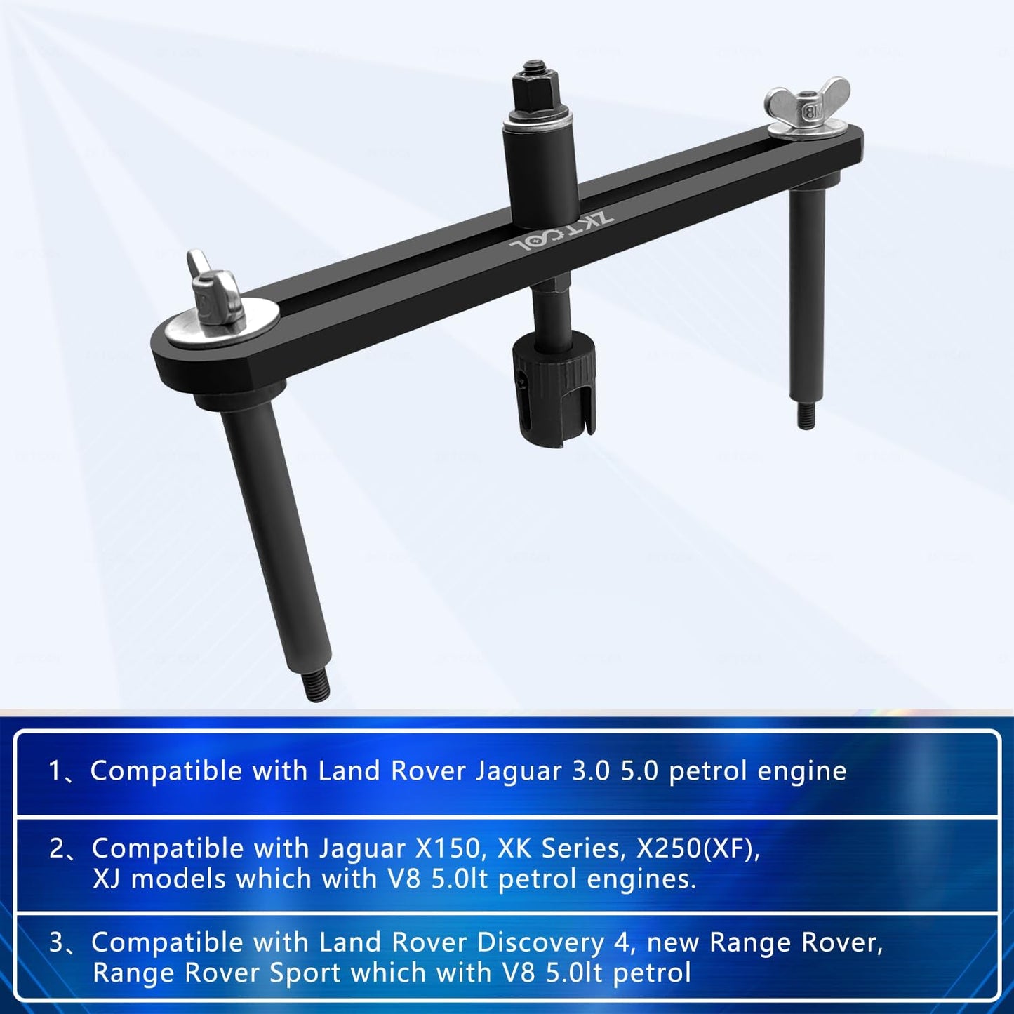 ZKTOOL New Upgraded Version Fuel Injector Puller Removal Tool Compatible with Land Rover Jaguar 3.0L 5.0L Gasoline Engine, Easily Remove Fuel Injectors Without Damage, Replaceable 310-197