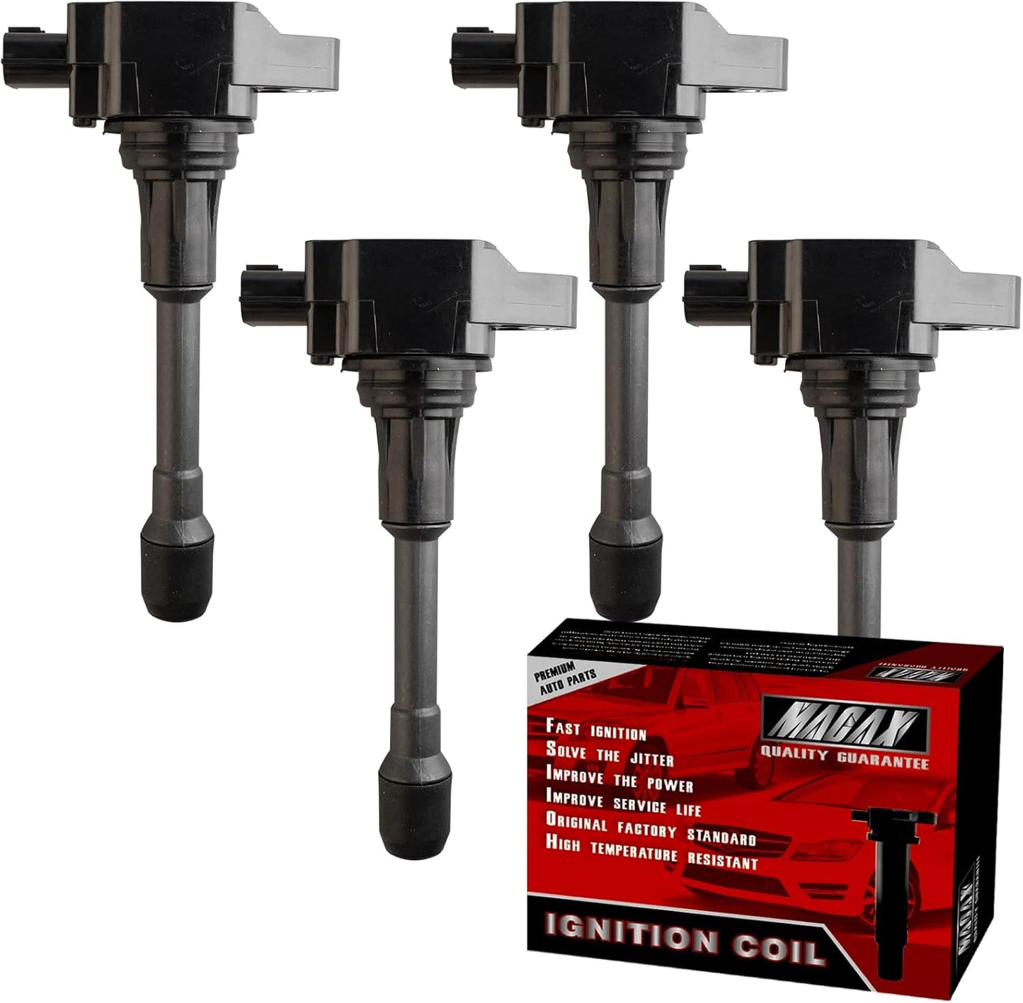 Set of 6 Ignition Coils Pack Compatible with 2007-2017 Nissan Infiniti Maxima Quest Pathfinder Murano Altima Q50 QX60 FX35 3.5L V6 UF550