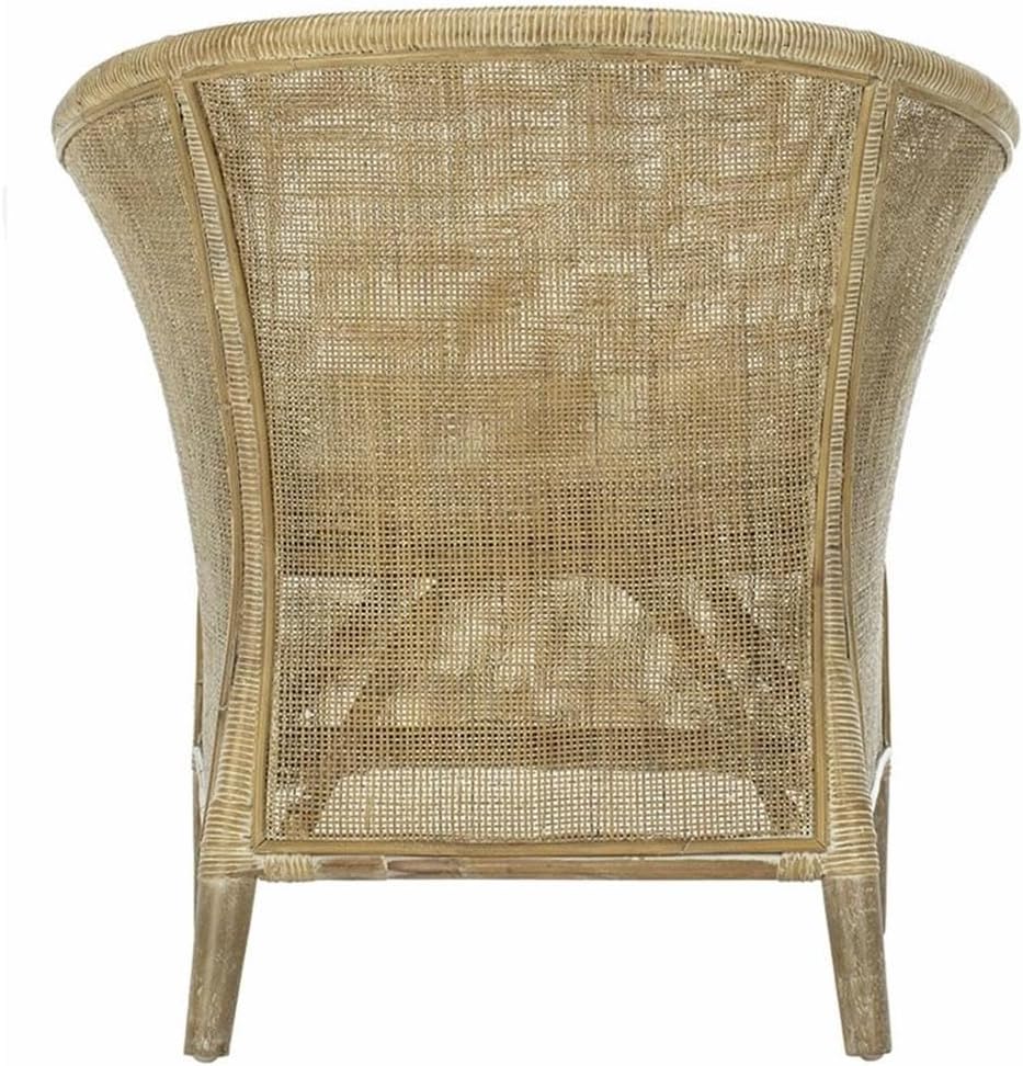 Safavieh Home Collection Alexana Rattan Grey White Wash Armchair