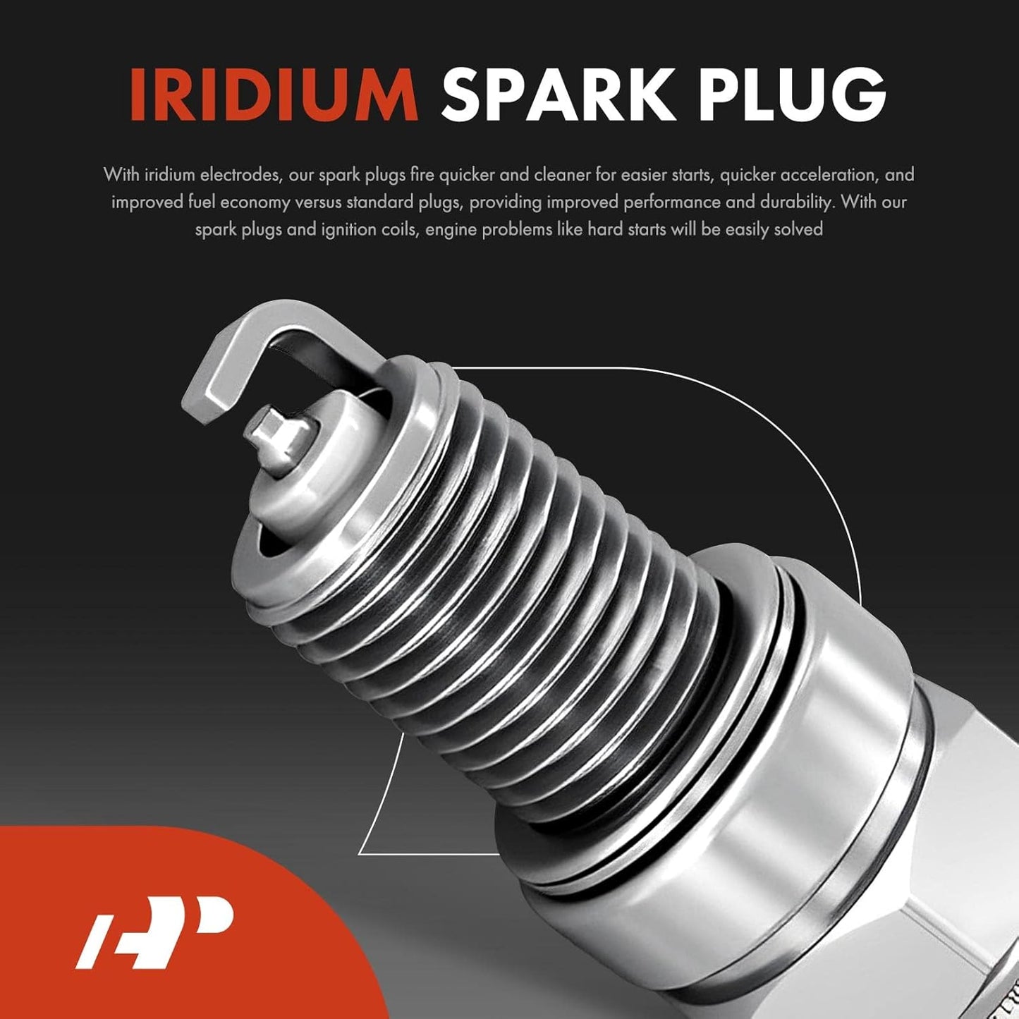 A-Premium Set of 8 Ignition Coil Pack and Iridium Spark Plugs Compatible with Toyota Tundra 2000-2009, 4Runner 2003-2009 & Lexus GS430 2001-2007, V8 4.3L 4.7L