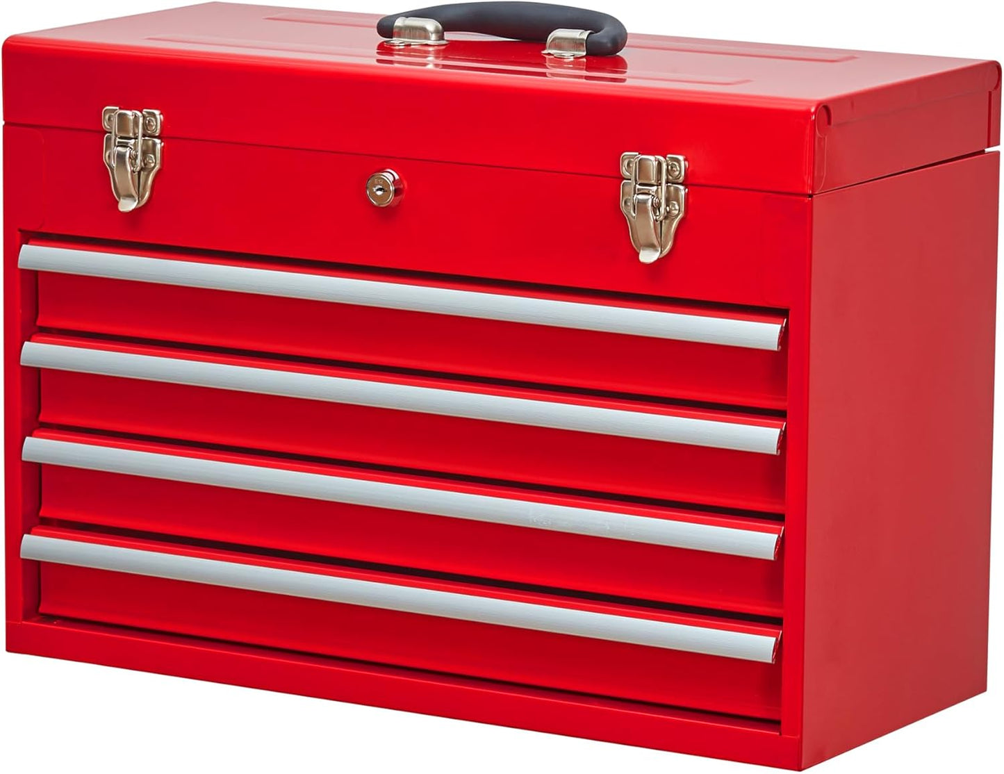 6-Drawer Rolling Tool Chest Cabinet, Large Capacity Metal Tool Box with Wheels and Locking, Roll Around Storage Organizer Tool Cart for Garage, Warehouse, Work Shop - Blue