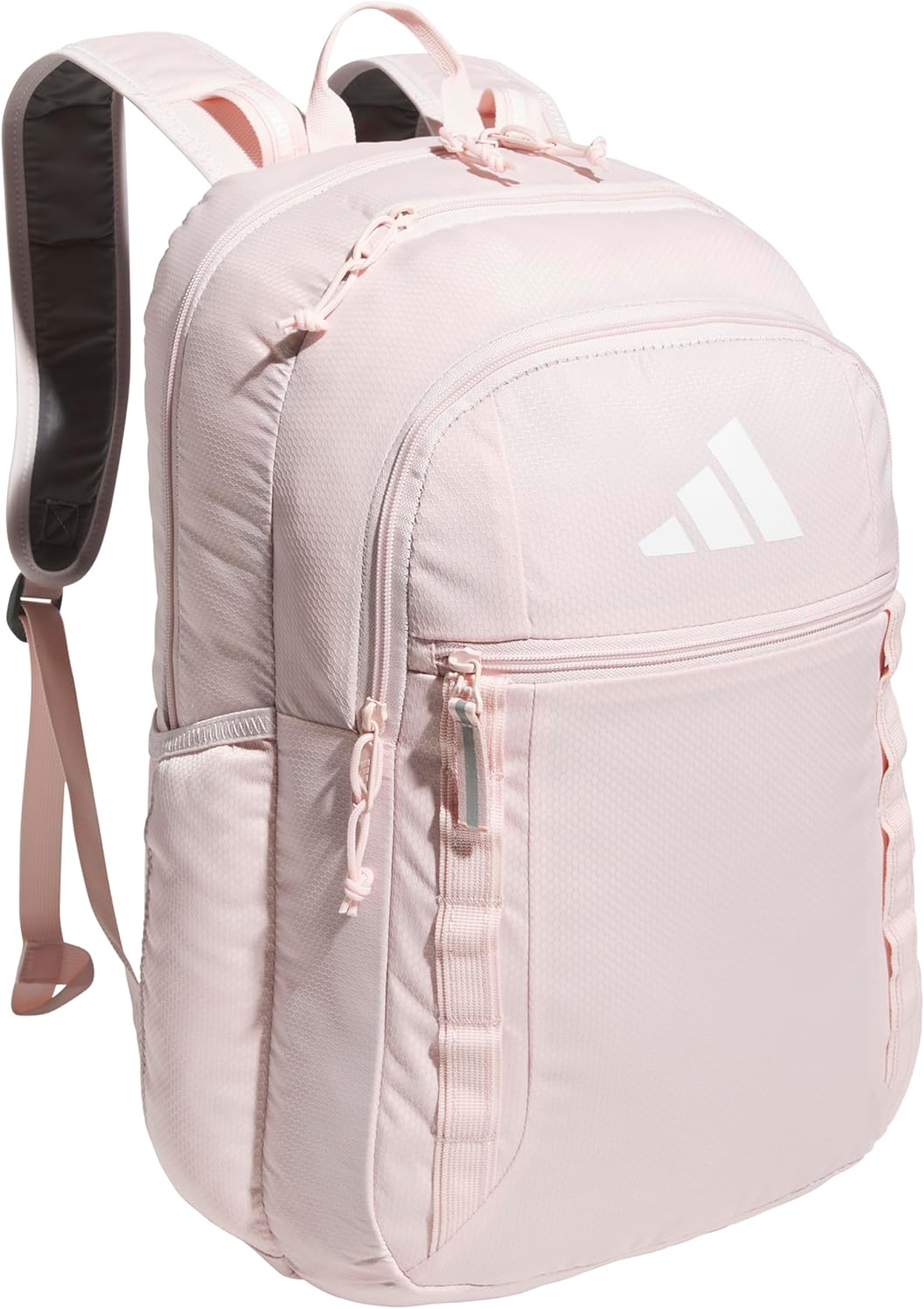 adidas Excel Backpack for Men & Women – Durable Large Athletic Laptop Bag, 7.0/Twill Grey/Grey/Rose Gold, OSFA