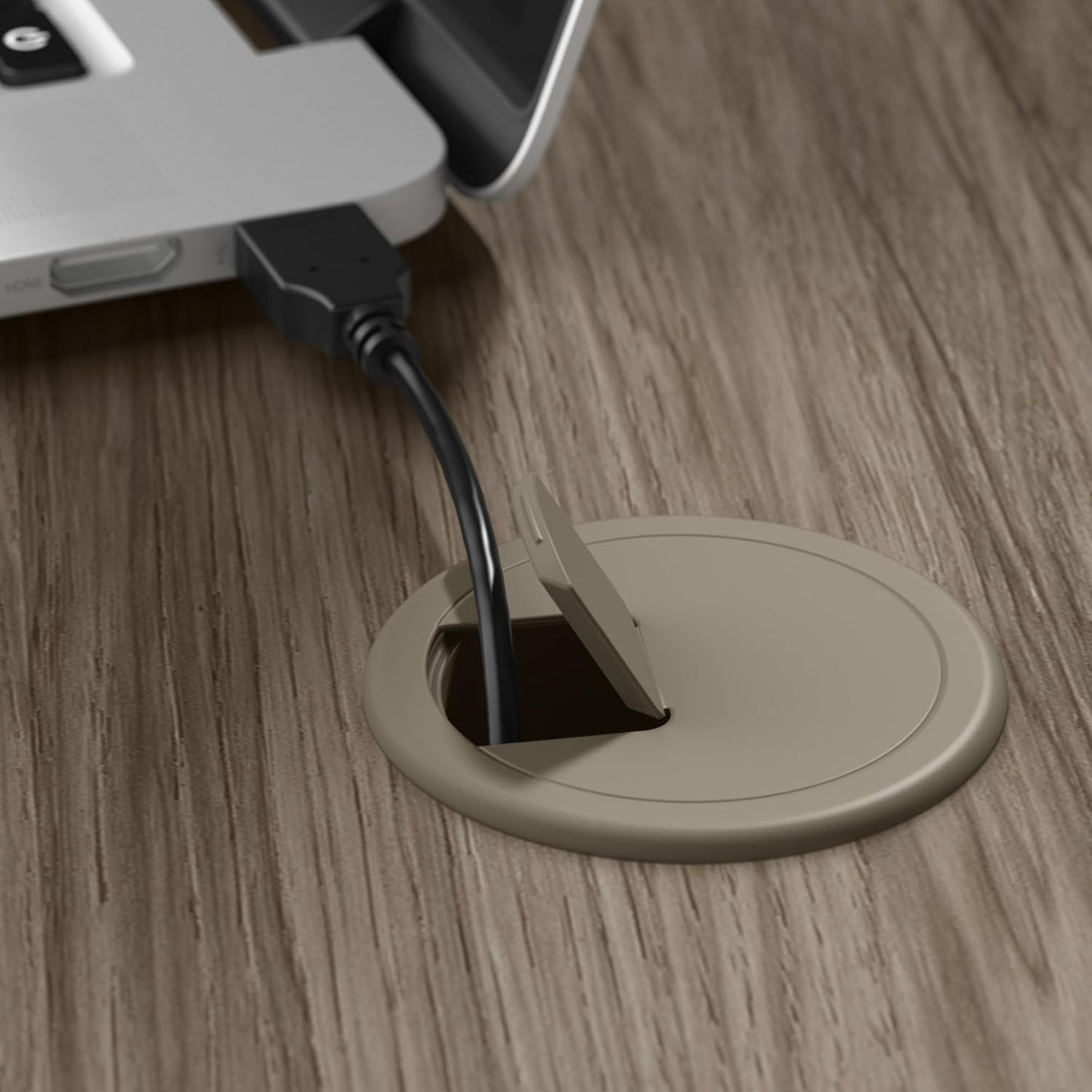 Bush Business Furniture Hybrid 72W x 36D Computer Desk with Metal Legs in Modern Hickory, 6 Foot Office Table for Home and Professional Workspace