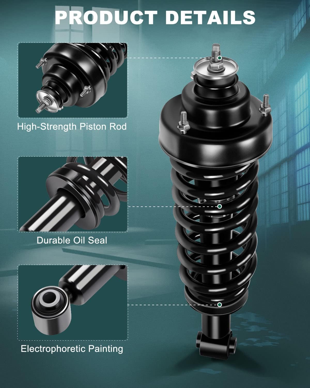 AUTOMUTO Strut Spring Assembly Rear Pair Shock Absorber Fit 2002-2005 for Ford Explorer,2002-2005 for Mercury Mountaineer Replace 171322