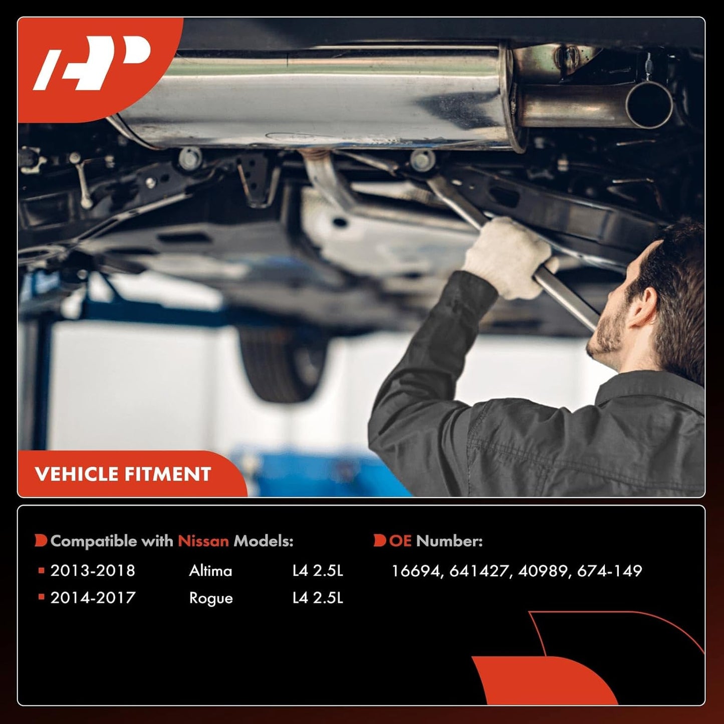 A-Premium Exhaust Manifold Catalytic Converter Kit Direct-Fit Compatible with Nissan Altima 2013-2018, Rogue 2014-2017, 2.5L, EPA Compliant