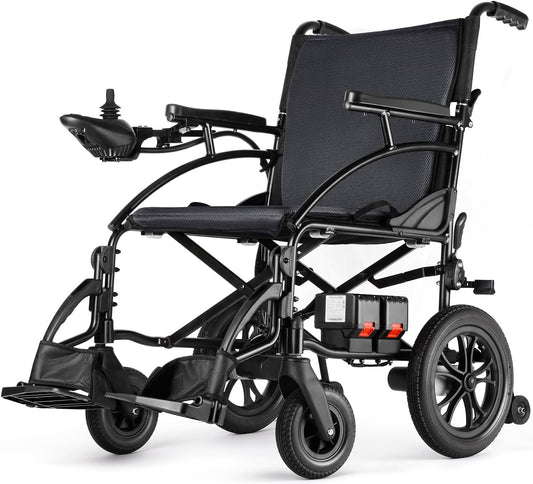 SLF30 Electric Wheelchairs for Adults, Foldable Durable Motorized Wheelchair with 19 Inch Seat and Supports Up to 300 lbs Airline Approved(40 Lbs, Grey)