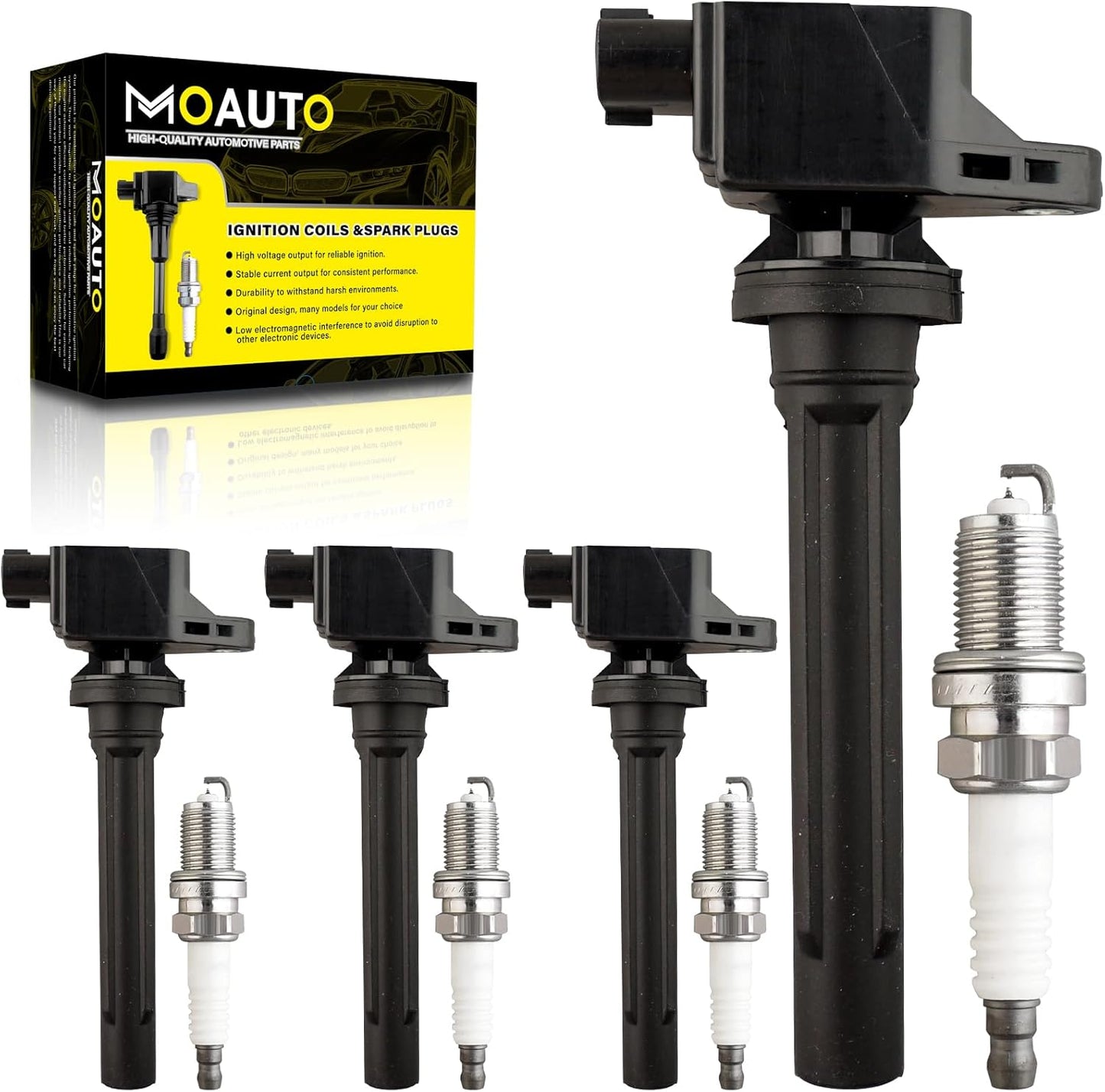 Set of 6 Ignition Coils Pack UF750 12138643360 & 6 PCS Iridium Spark Plugs Compatible with BMW 340i GT 540i X3 740i 640i xDrive M240i X4 Mini Cooper Clubman - 1.5L 3.0L L3 L6