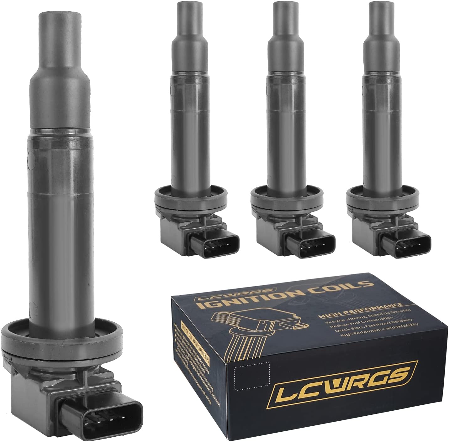 Set of 4 Ignition Coil Pack For 1.5 2000 2001 2002 2003 2004 2005 2006 2007 2008 2009 2010 Scion XA XB Toyota Prius Hybird Echo Yaris Coils Replaces# UF316 9091902240