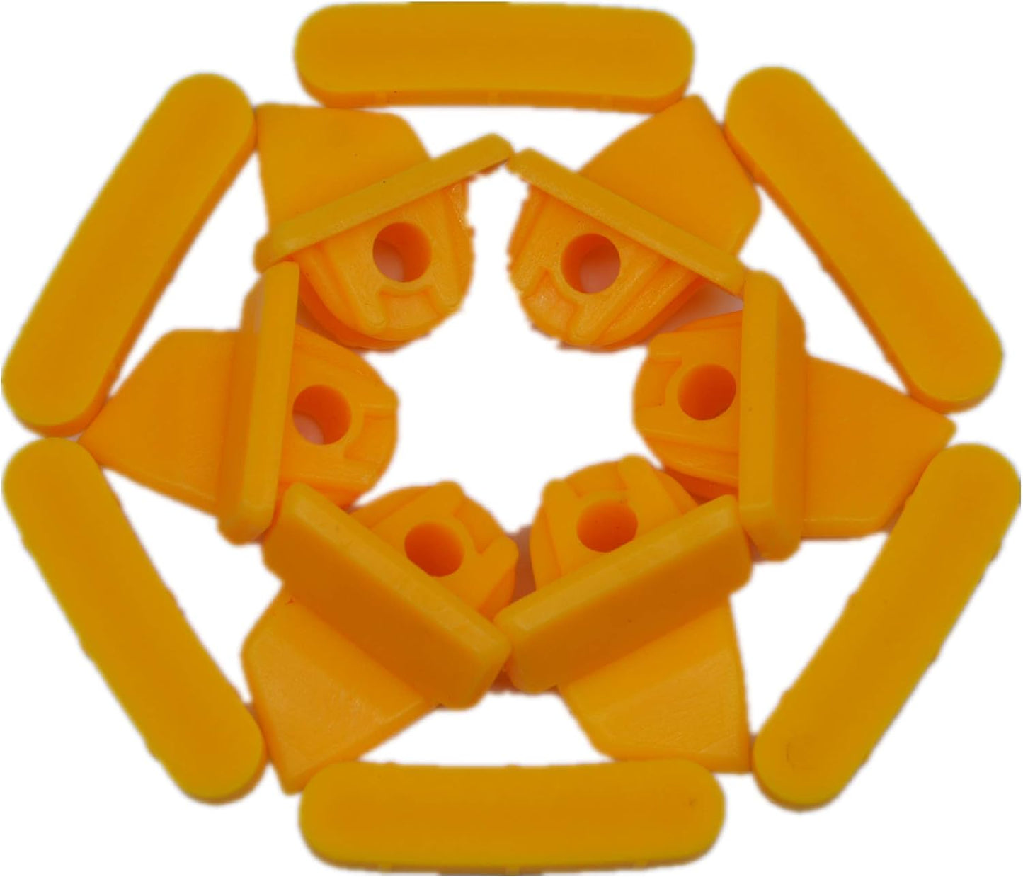 Tire Changer Plastic Insert, Tire Machine Guard, Wheel Rim Edge Protector for Mount Duck Head, Nylon Tyre Demount Fitting Head Part, 6 Front (Upper) + 6 Rear (Lower) Insert Kit/Pack, 5 Packs, 06YCL