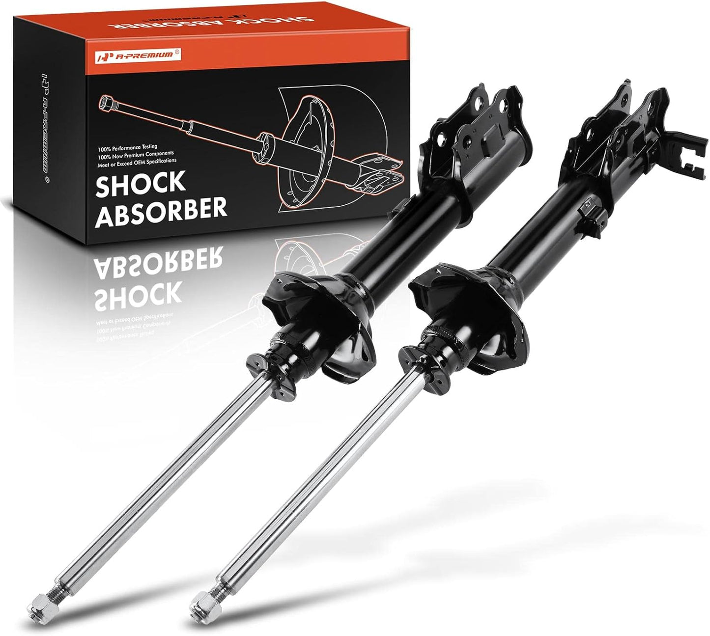 A-Premium Front Shock Absorber Compatible with Hyundai Accent 2012-2017 & Kia Rio 2012-2017, 2-PC Set