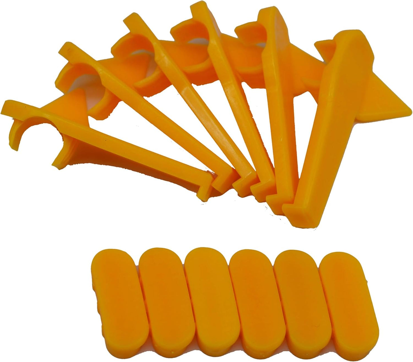 Tire Changer Plastic Insert, Tire Machine Guard, Wheel Rim Edge Protector for Mount Duck Head, Nylon Tyre Demount Fitting Head Part, 6 Front (Upper) + 6 Rear (Lower) Insert Kit/Pack, 5 Packs, 03YKM