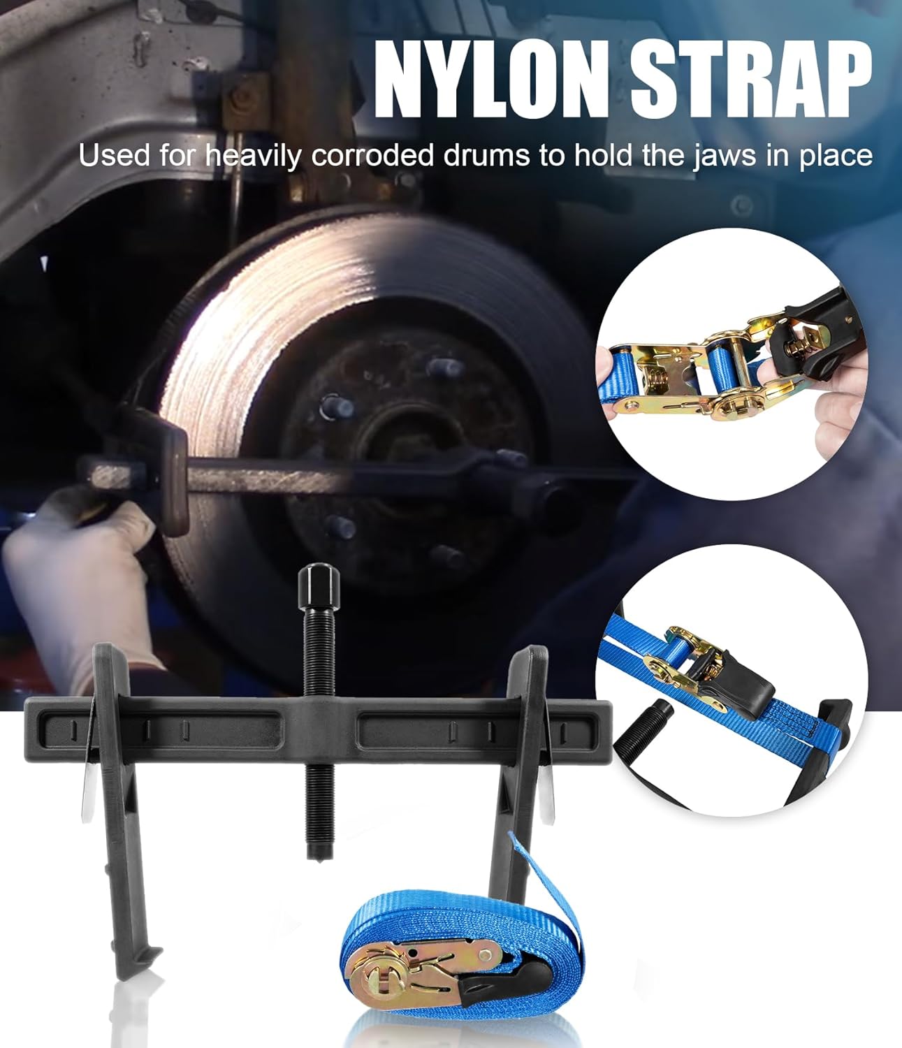 6980 Drum and Rotor Puller, Drum Brake Hub Puller for Removing Hub Drums, Rotors, Drive Wheels, Gears, Flywheels, Pulleys