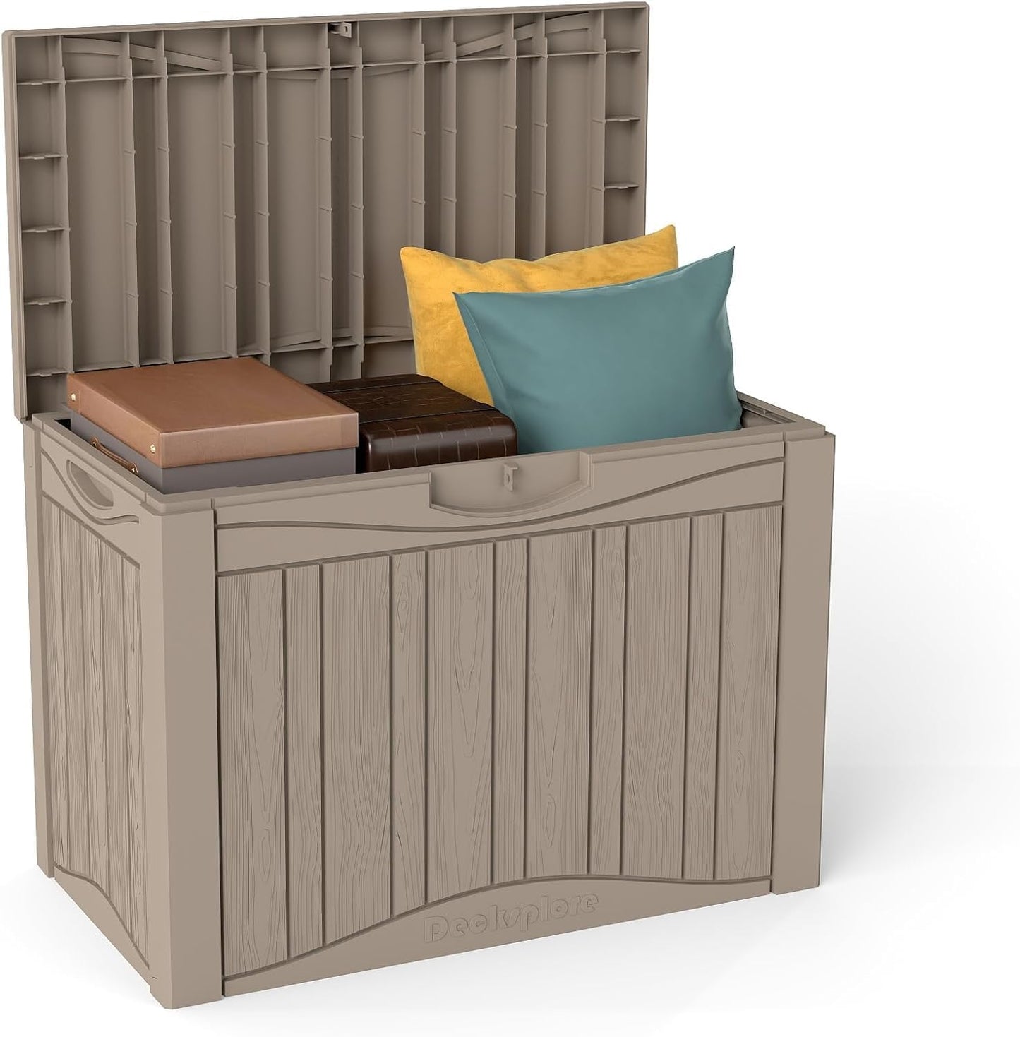 200 Gallon Outdoor Storage Box - Waterproof Patio Deck Box for Outside Deliveries, All-Weather Resin Bin with Lock for Cushions & Tools, UV-Resistant, Matte Black