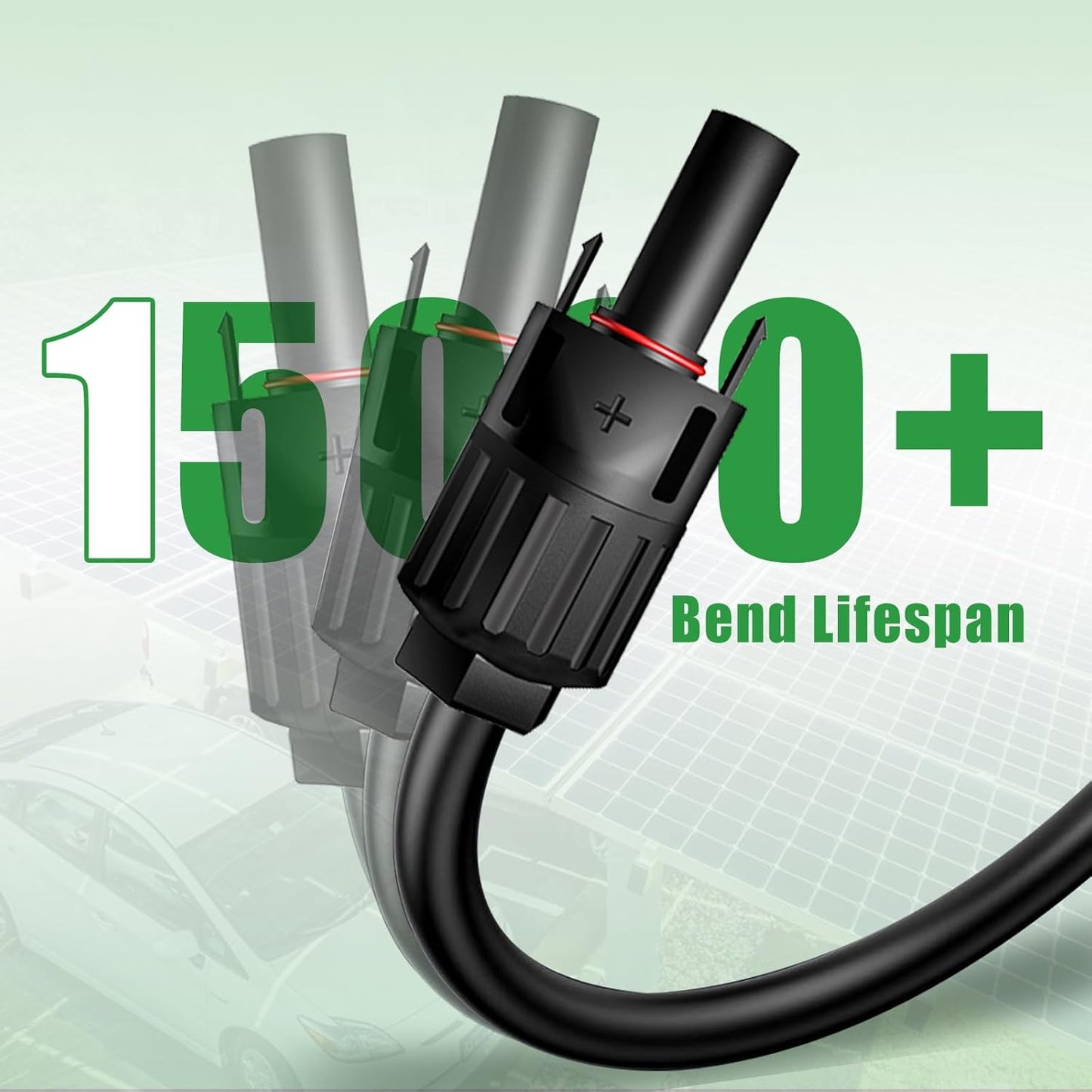 Twin Wire 40 Feet Solar Extension Cable 10AWG with -IP67- Female and Male Connector, Bonus Four Pairs of Free Connector Solar Panel Adapter kit Tools (6 Pairs connectors)