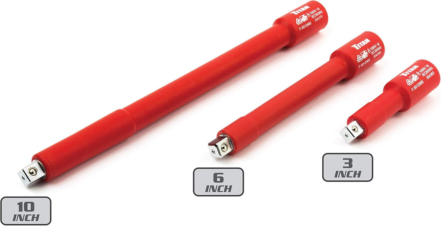 Titan 68100 19-Piece 3/8-Inch Drive VDE Insulated Socket Set