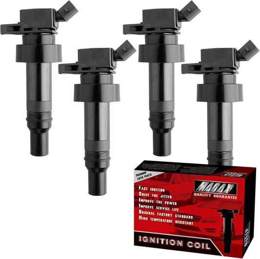 Set of 4 Ignition Coils UF652 C1803 Compatible with Hyundai Kia Dodge Accent Veloster Rio Soul Attitude - L4 1.6L