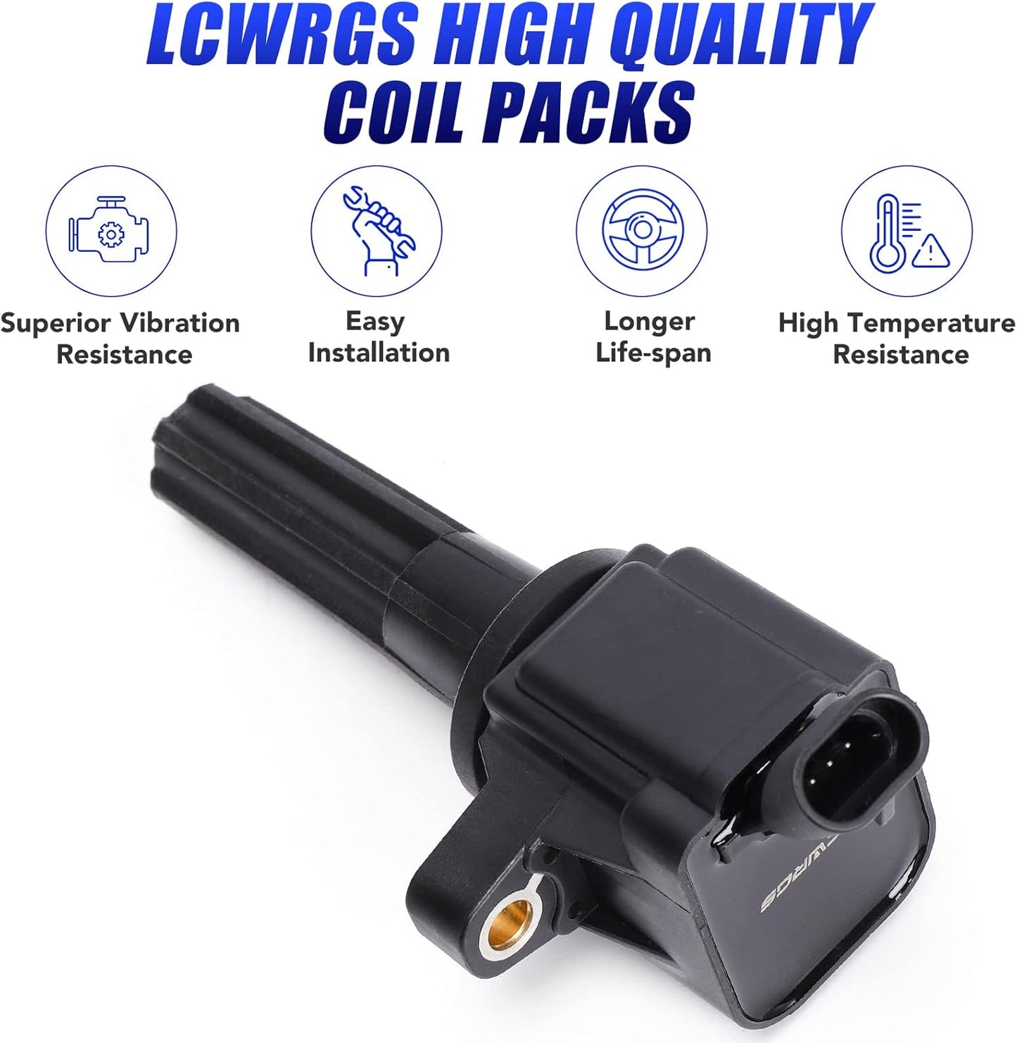 Set of 6 Ignition Coil Fits for 2006 2007 2008 2009 Chevy Trailblazer GMC Envoy Coil Pack 4.2 L6 Replaces UF497 C1558