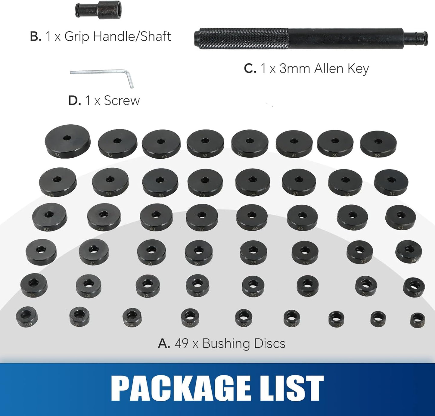 ATP Bush Bearing and Seal Driver Set 52pc