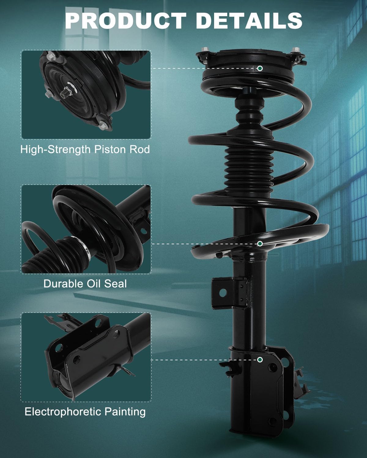 AUTOMUTO Strut Spring Assembly Front Pair struts and Shock Absorber for Nissan Altima 2013-2017 replacement for 172902 172901