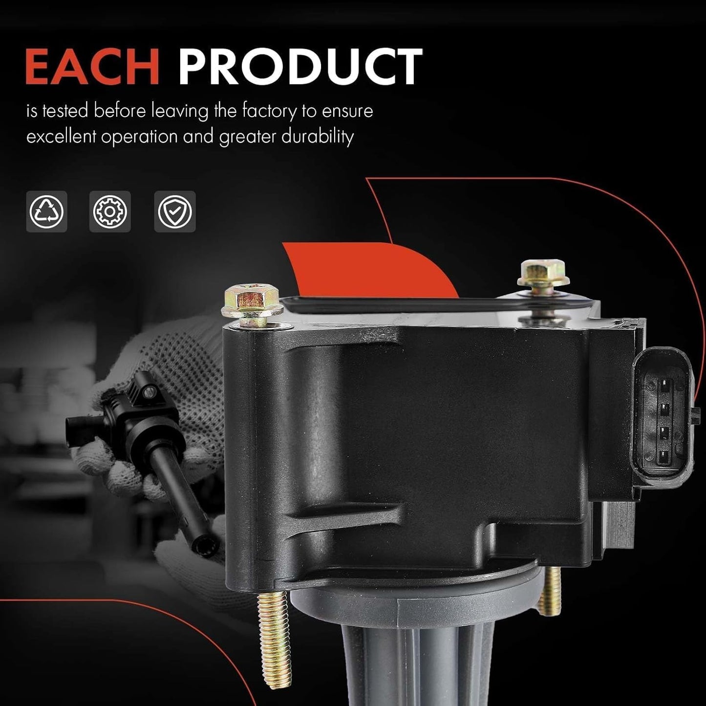 A-Premium Engine Ignition Coil Pack Compatible with Chevrolet Silverado 1500 2019-2020 & GMC Sierra 1500 2020-2021 & Cadillac CT4 2020-2021, 2.7L, Replace# 12698943