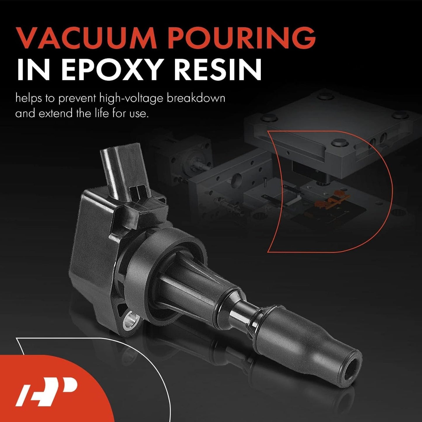 A-Premium Engine Ignition Coil Pack Compatible with Hyundai & Kia Vehicles - L4 1.6L - Elantra 2017-2019, Sonata 2015-2019, Tucson 2016-2018, Veloster Kona Forte Forte5 Optima Seltos Soul, 4-PC Set