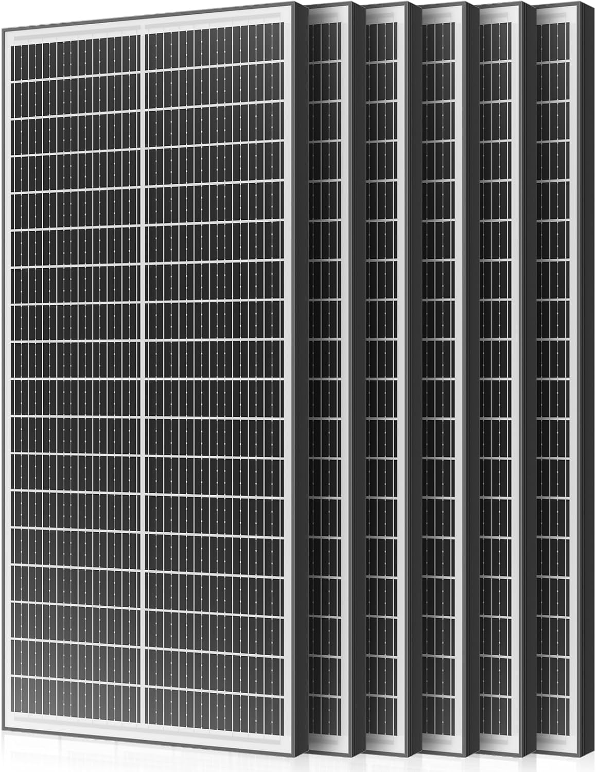100 Watt Bifacial Solar Panel, 18BB Monocrystalline High Efficiency Module, Dual-Sided 12V/24V for RV, Boat, Cabin, Camping, Off-Grid Systems