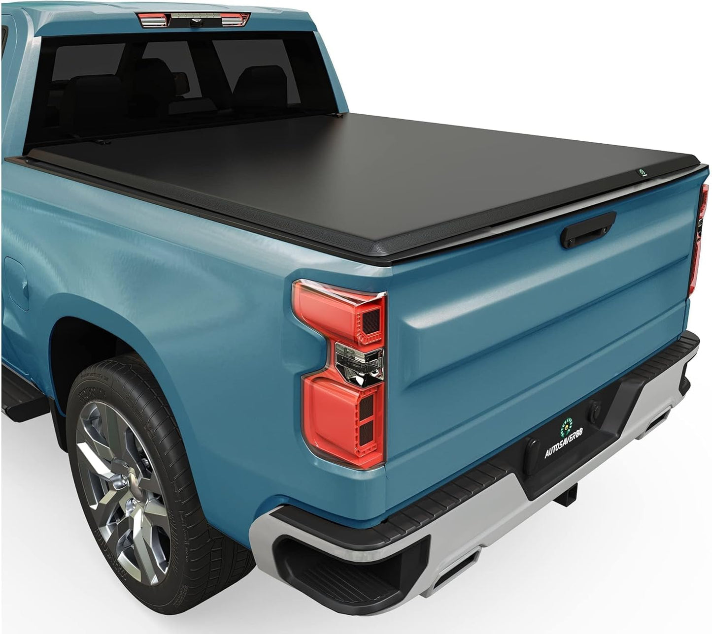 AUTOSAVER88 Hard Quad Fold Truck Bed Tonneau Cover Fit for Chevy Silverado/GMC Sierra 1500 New Body Style 2019-2025 with 5.8ft Bed Without Multi-Flex Tailgate