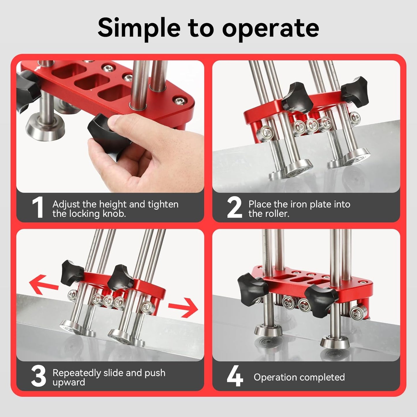 Sheet Metal Roller 2 Station Metal Bender, Metal Roofing Tools,Sheet Metal Fabrication,0-100° Bending Range,lightweight and highly portable, Large Sheet Metal Roller and Bending Tool(7in)