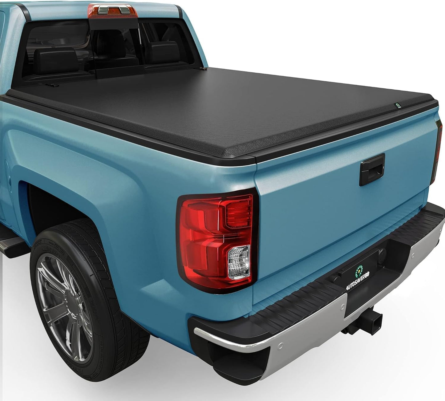 AUTOSAVER88 Hard Quad Fold Truck Bed Tonneau Cover Fit for Chevy Silverado/GMC Sierra 1500 New Body Style 2019-2025 with 5.8ft Bed Without Multi-Flex Tailgate