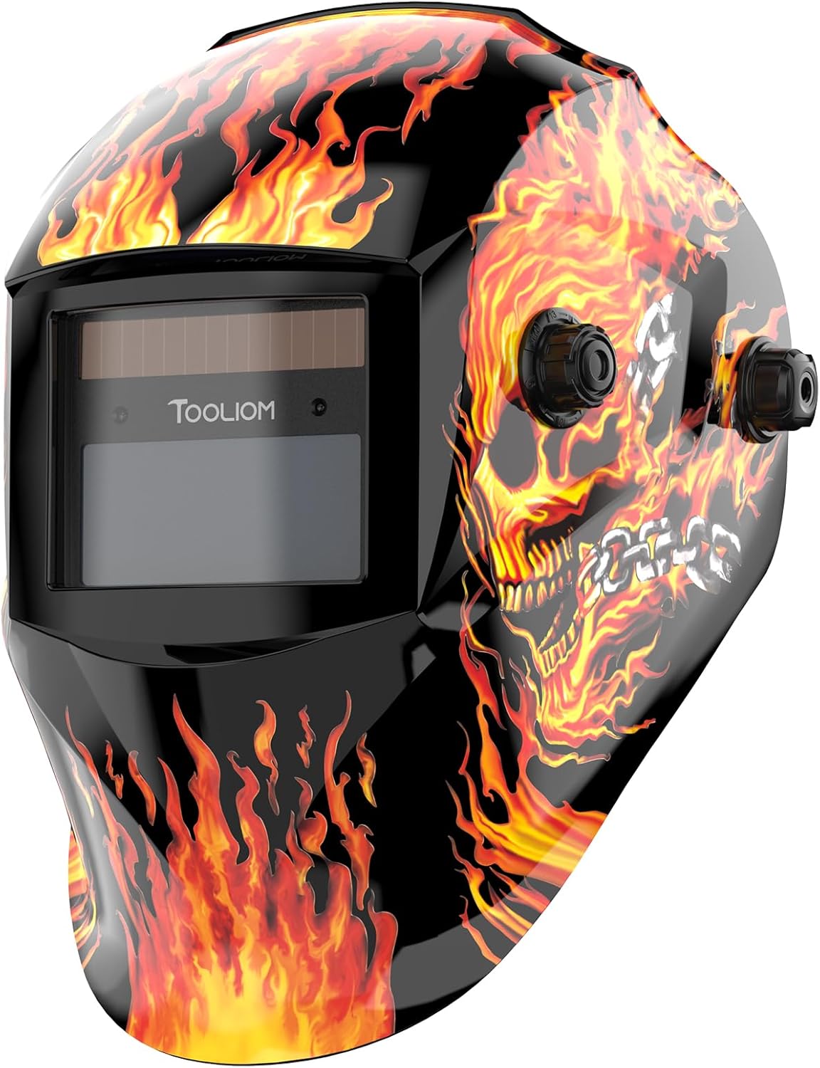 TOOLIOM Solar Powered Welding Helmet Auto Darkening for TIG MIG ARC Welder Mask with Adjustable Shade Range 4/9-13 Blue Eagle Design