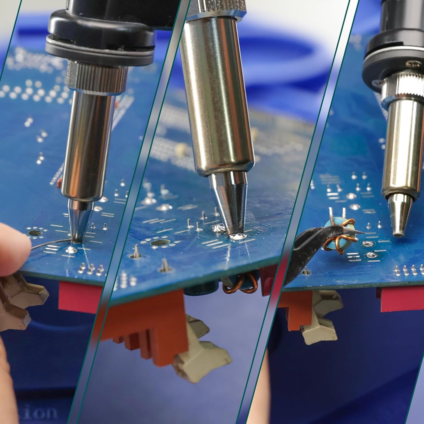 YIHUA 948D III Soldering Iron Desoldering Station Kit with Upgraded Desolder Tool, 110W EVO Solder Iron, Vacuum Pump, 3 Desoldering Nozzles, with Automatic Shutdown, Sleep Mode Functions.