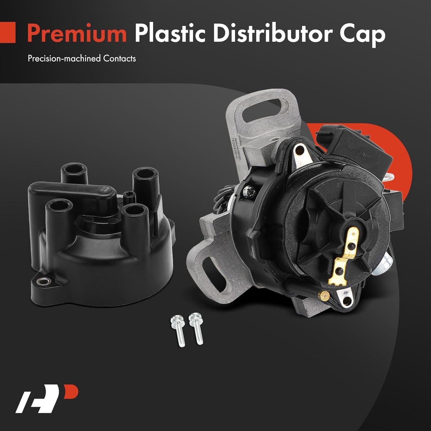 A-Premium Ignition Distributor with Cap and Rotor Compatible with Mazda MX-6 MX6, 626, 1995 1996 1997, 2.0L, Manual Transmission