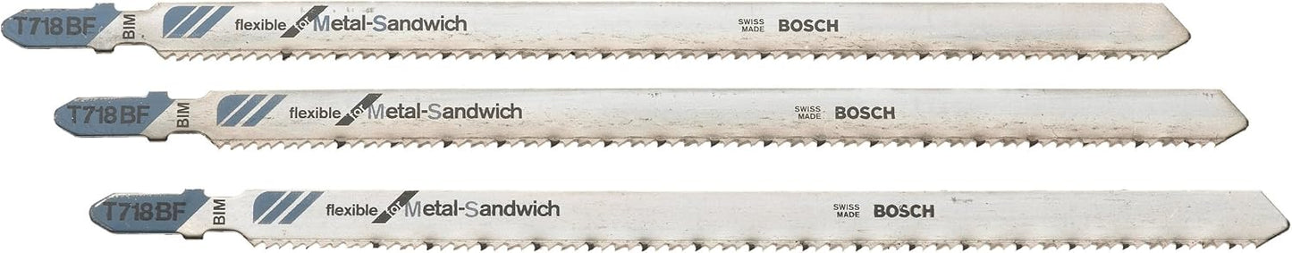 Bosch T318A100 100-Piece 5-1/4 In. 24 TPI Basic for Metal T-Shank Jig Saw Blades