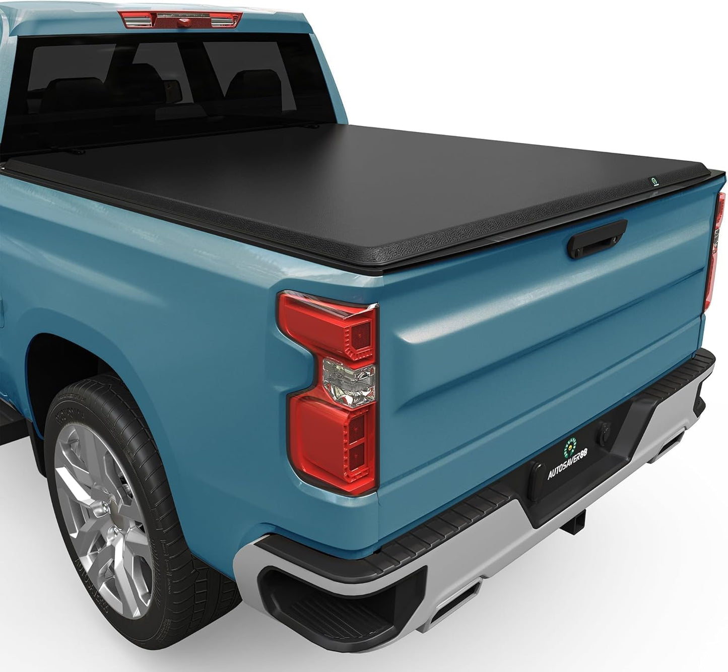 AUTOSAVER88 Hard Quad Fold Truck Bed Tonneau Cover Fit for Chevy Silverado/GMC Sierra 1500 New Body Style 2019-2025 with 5.8ft Bed Without Multi-Flex Tailgate