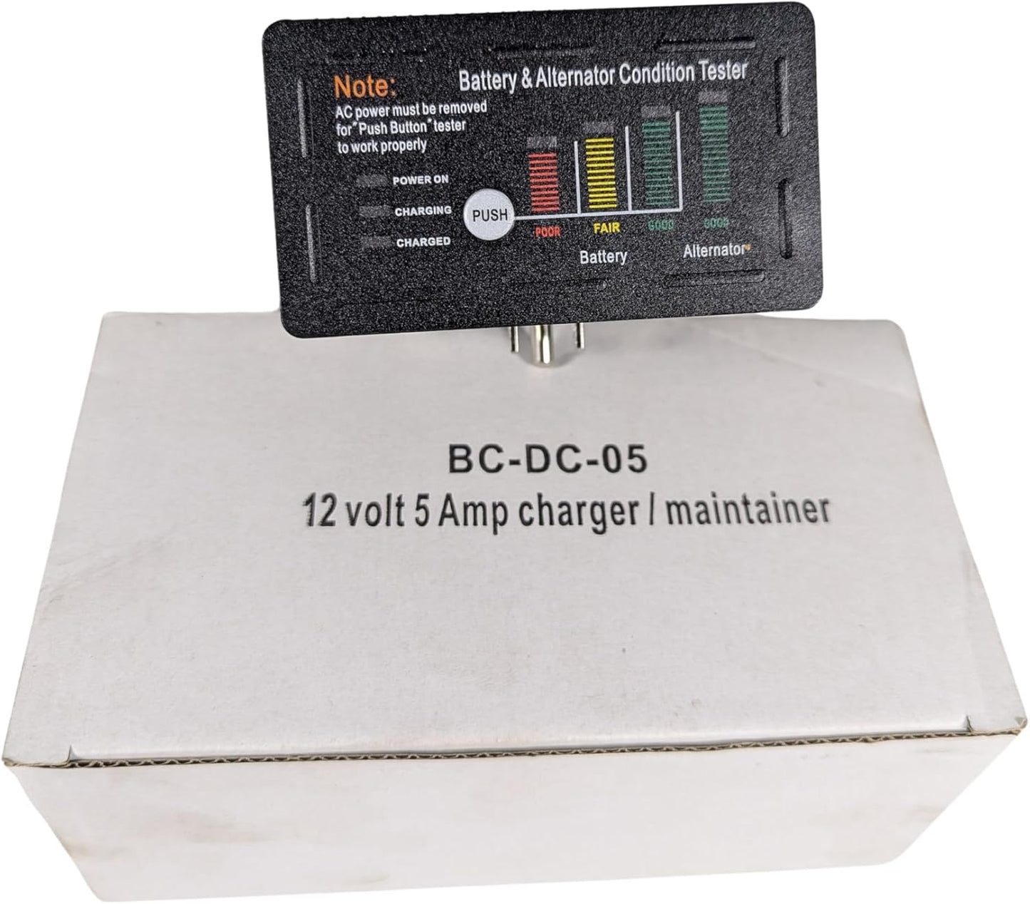 5 Amp Panel Mount 12V Battery Charger for Hydraulic Dump Trailer, Car, Marine - On Board Trickle Charger for 12 Volt Systems