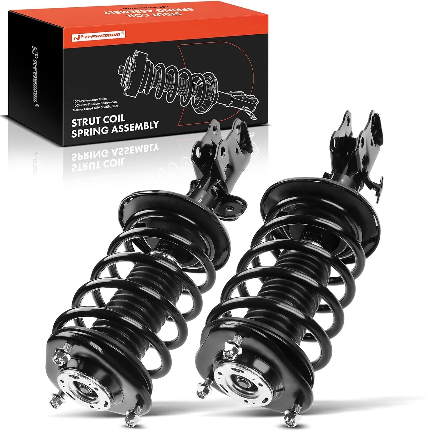 A-Premium Front Pair (2) Complete Strut & Coil Spring Assembly Compatible with Toyota Prius 2010-2015, Driver and Passenger Side