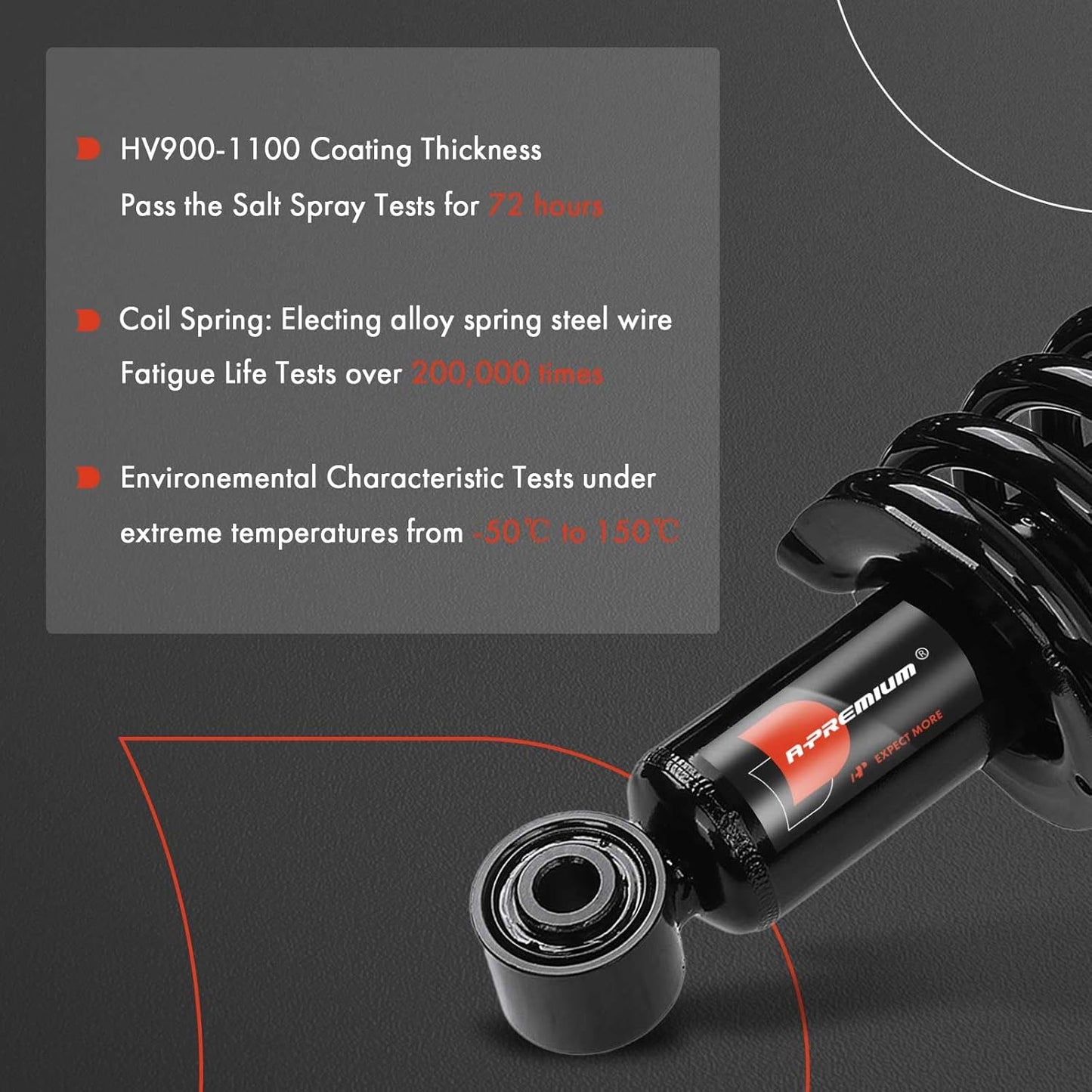 A-Premium Front Complete Strut & Coil Spring Assembly Compatible with Nissan Frontier 2005-2019 & Suzuki Equator 2009-2012, 2.5L, 2-PC Set