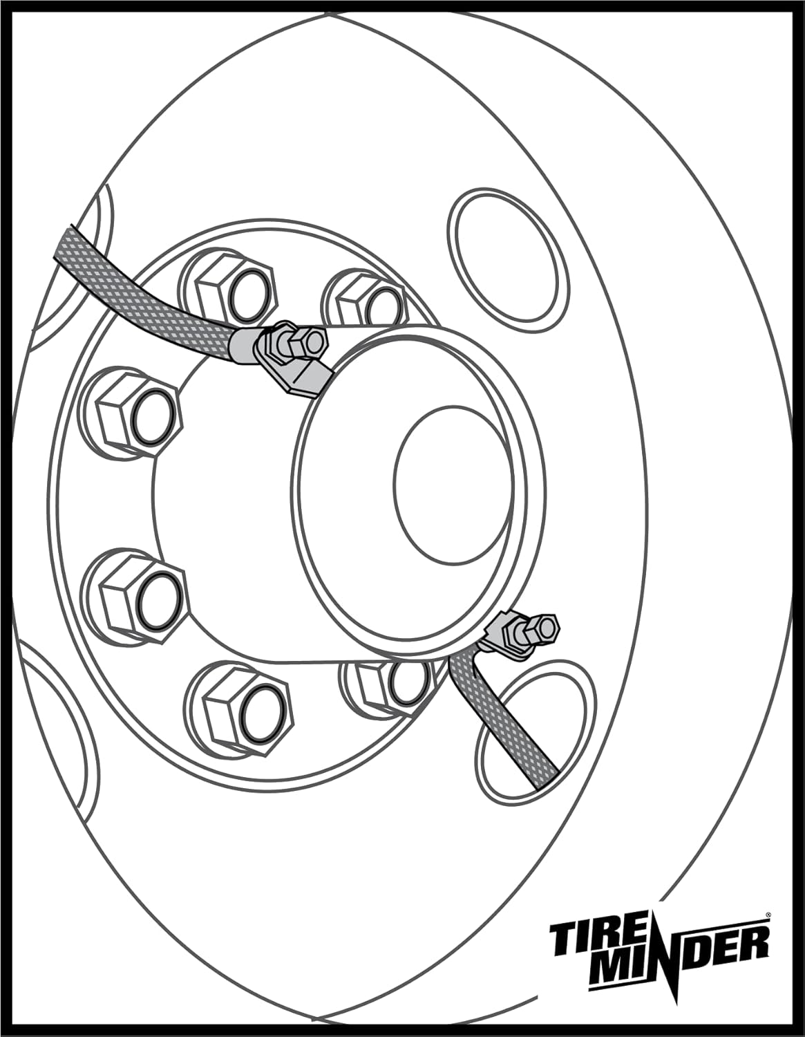 TireMinder 16-19.5 Inch Braided Steel Valve Extender Kit for Dually Wheels, Rim Mounted, 4 Pack