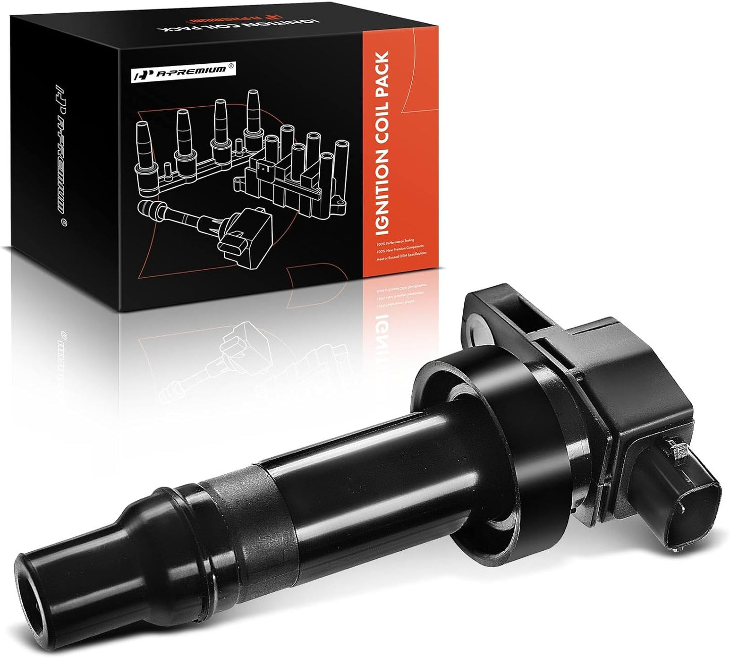 A-Premium Set of 8 Ignition Coil Pack and Iridium Spark Plugs Compatible with Kia Soul 2010-2011, 1.6L, Replace# 273012B010