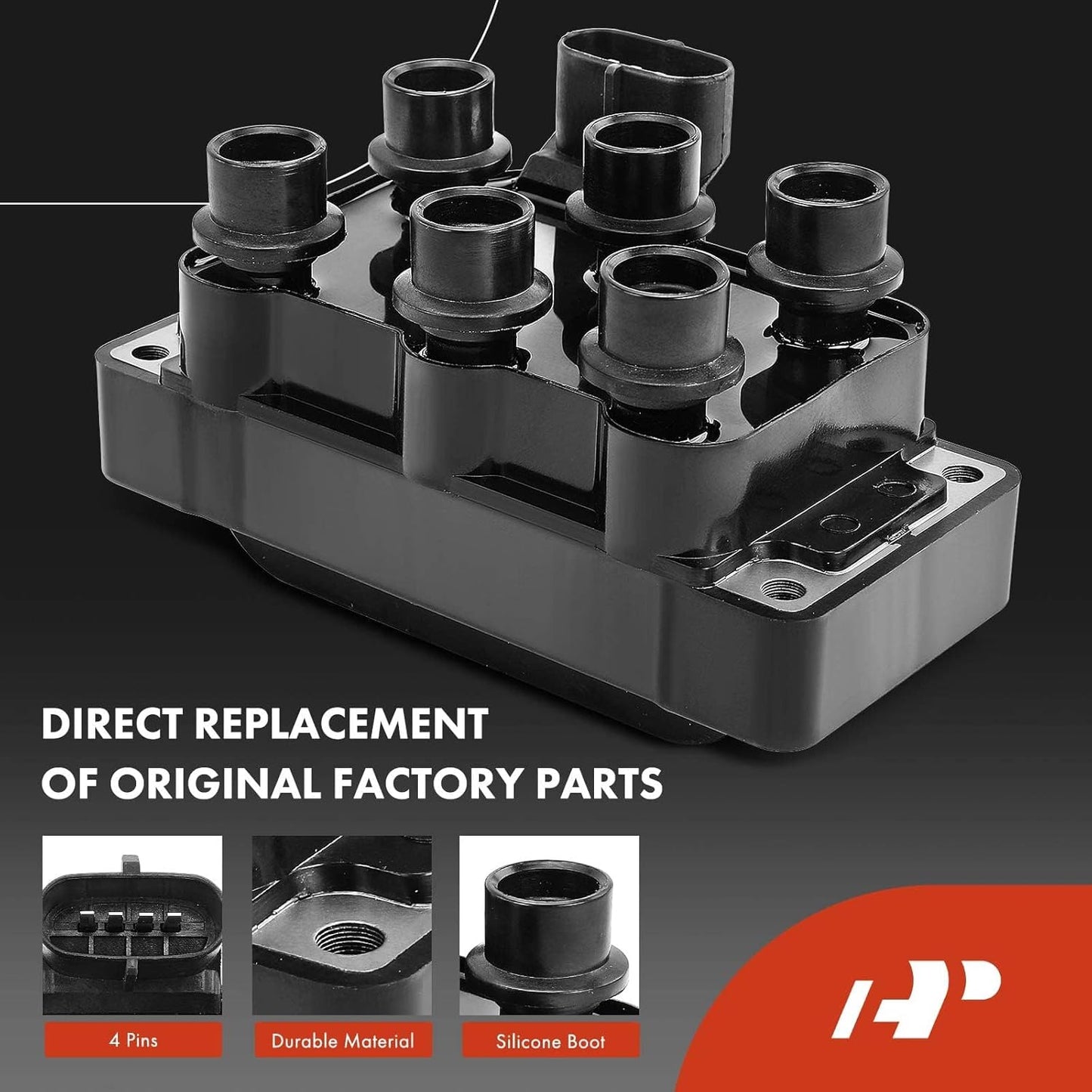 A-Premium Ignition Coils and Spark Plugs Kits Compatible with Ford Taurus 1996-2000, Ranger 1998, Contour/Windstar 1995-2000 & Mazda B3000 1997-2000, MPV 2000-2001 & Mercury Sable 1996-2000, 2.5L 3.0L