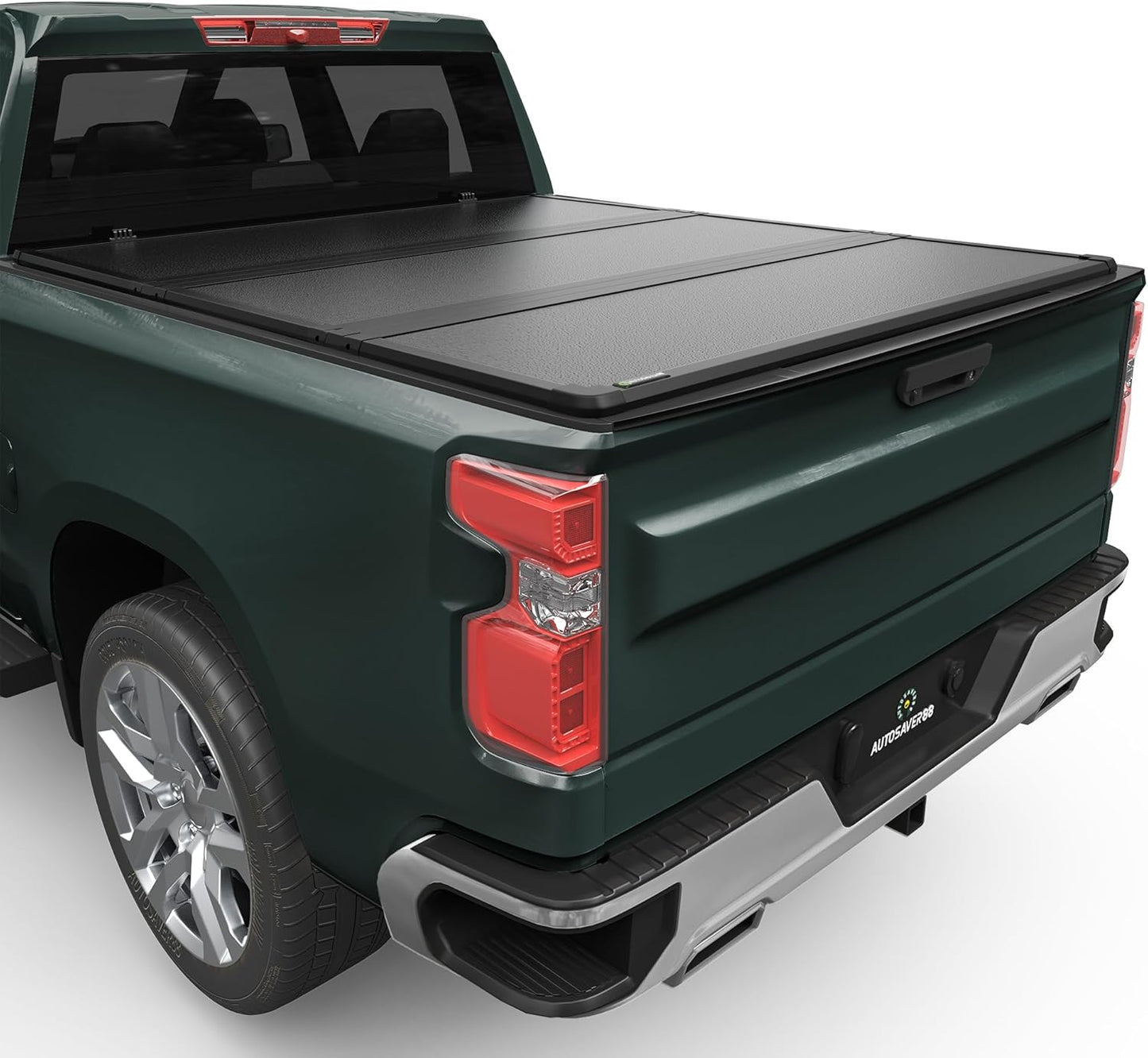 AUTOSAVER88 Hard Quad Fold Truck Bed Tonneau Cover Fit for Chevy Silverado/GMC Sierra 1500 New Body Style 2019-2025 with 5.8ft Bed Without Multi-Flex Tailgate