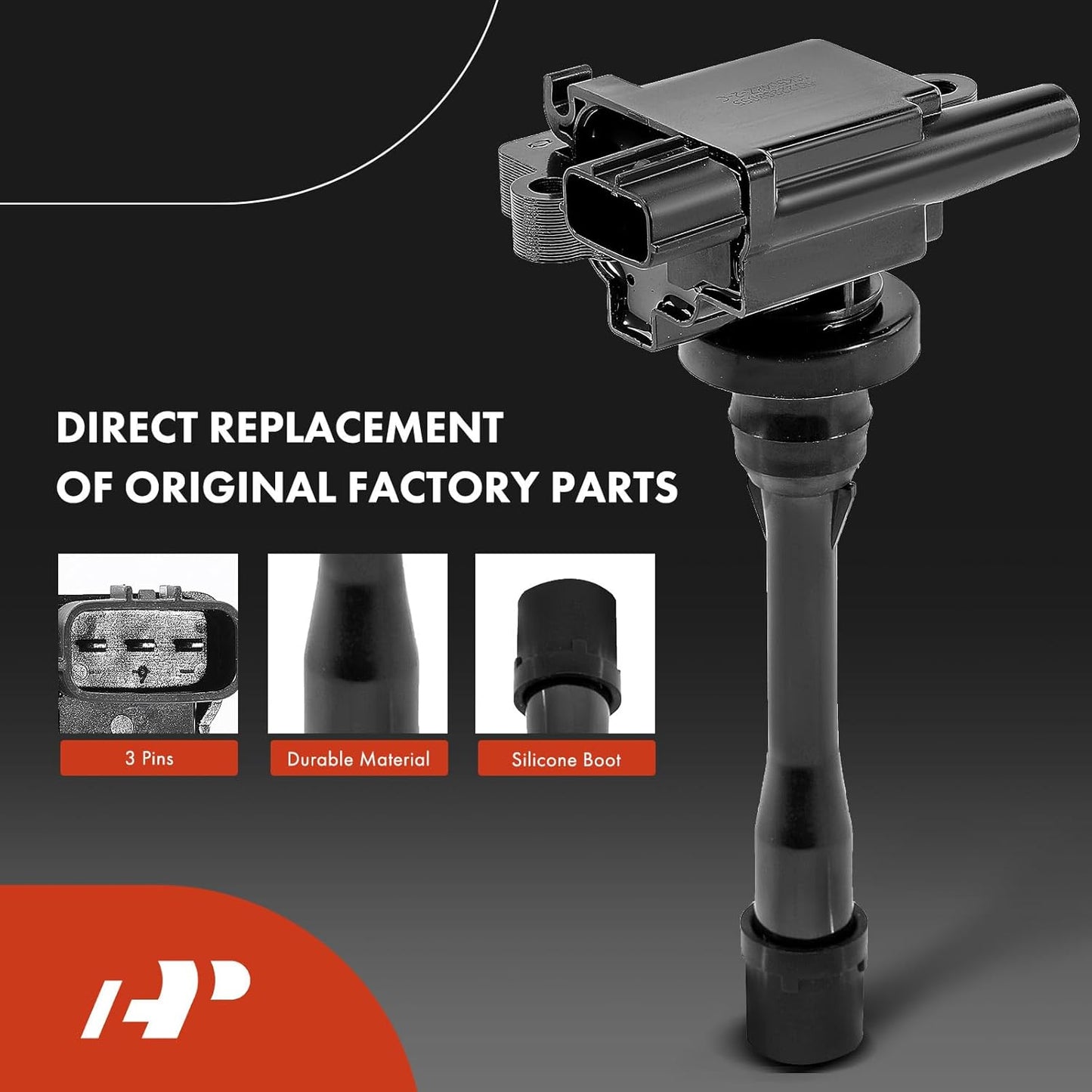 A-Premium 2x Ignition Coil Pack and 4x Iridium Spark Plugs Compatible with Mitsubishi Outlander 2003, Mirage 1997-2002, Lancer 2002-2007, Eclipse 2000-2005, Galant & Chrysler Sebring & Dodge Stratus