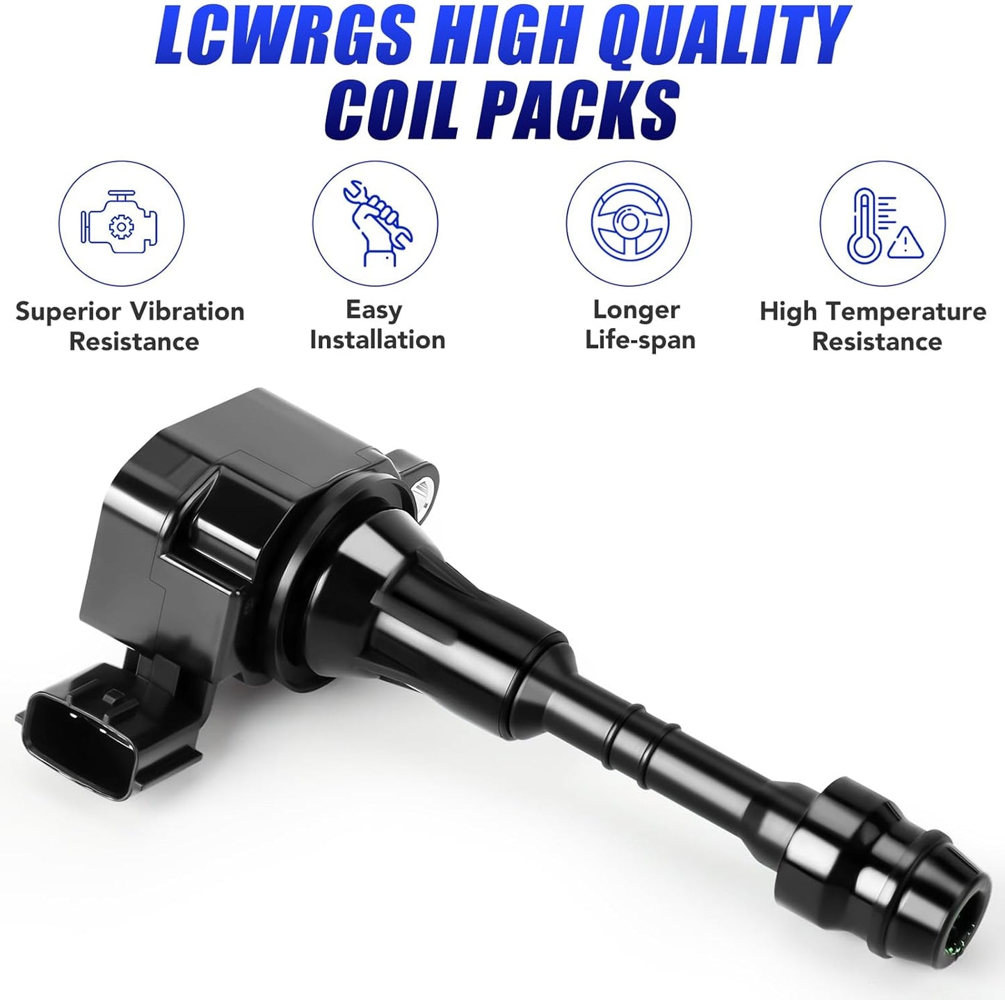 Set of 6 Ignition Coil Pack and Spark Plugs fits for Infiniti FX35 G35 M35 Nissan 350Z 2003 2004 2005 2006 2007 2008 3.5 V6 Replaces# UF401 4469