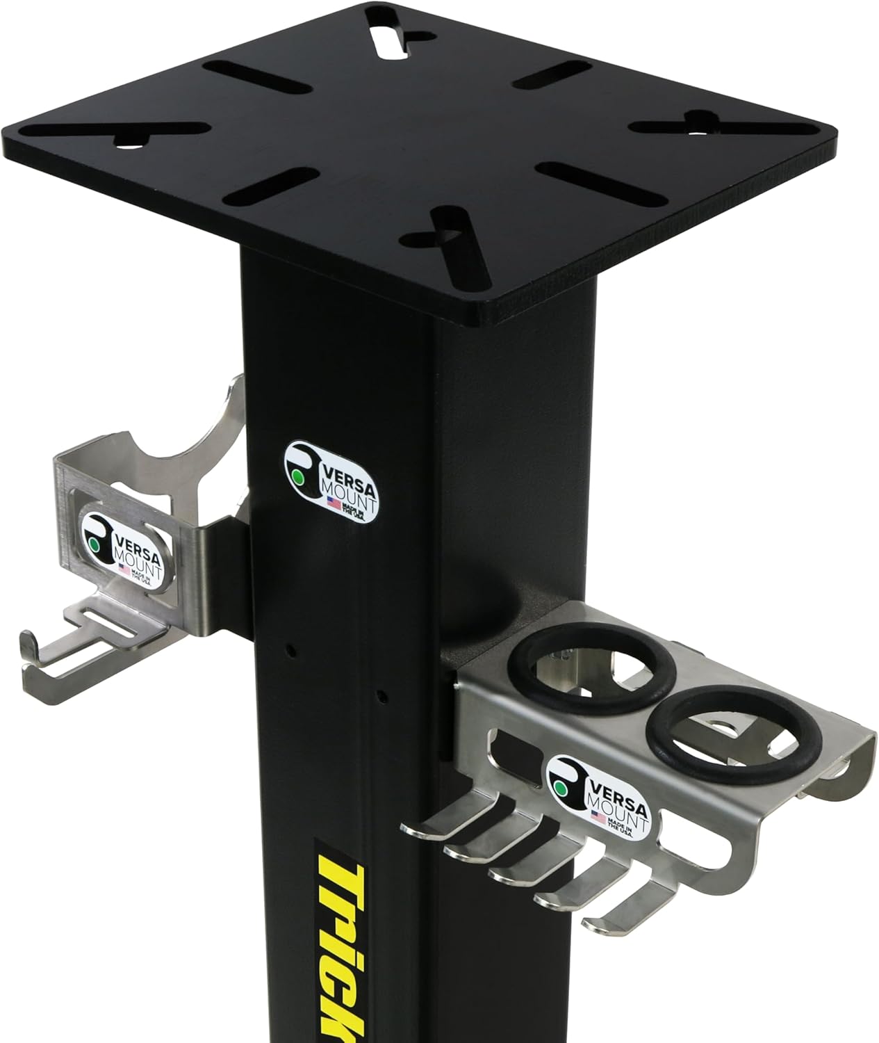 Trick-Tools Versa-Mount Heavy-Duty Vise and Bench Grinder Stand with Accessory Hangers, Made in the USA