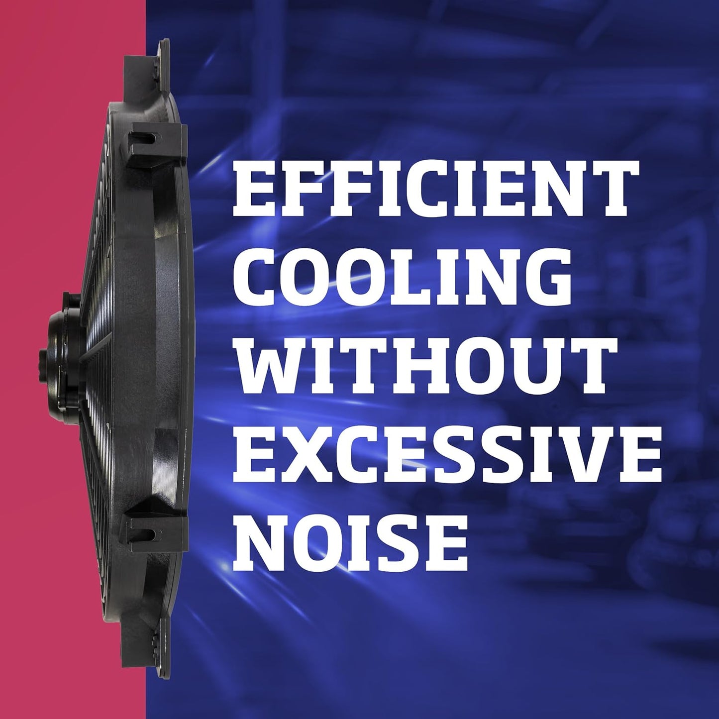 Trimline Reversible Electric Fan, Pusher-Puller Fan (116), Car Accessories, 16 Inches Black