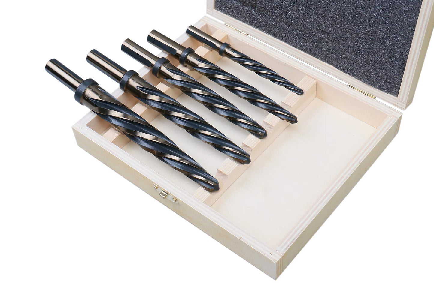 Accusize Industrial Tools 5 Pc H.S.S. Standard Spiral Flute Super Premium Car Reamer Set, 3/8", 1/2", 9/16'', 5/8", 3/4", to Fit 3/8'' or 1/2'' Shank Chuck