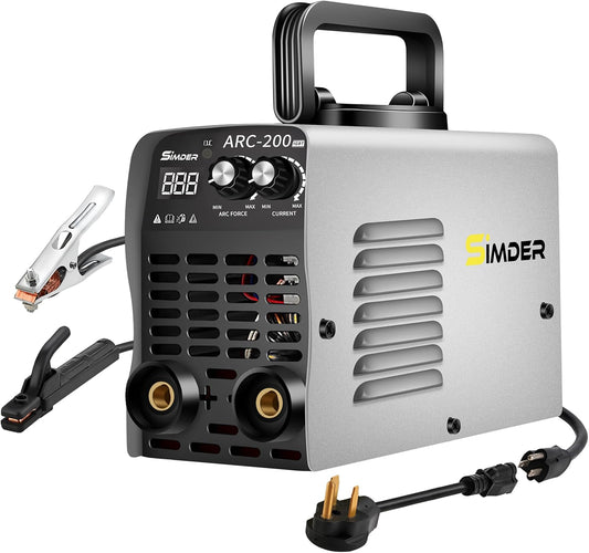 SSimder Mini Stick Welder 110V 220V Dual Voltage 4.98LB Portable Welding Machine IGBT Inverter ARC Force Adjustable ARC Welder for Workshop Outdoor Supports E6013 E7018 Rods 1/16" 1/8"