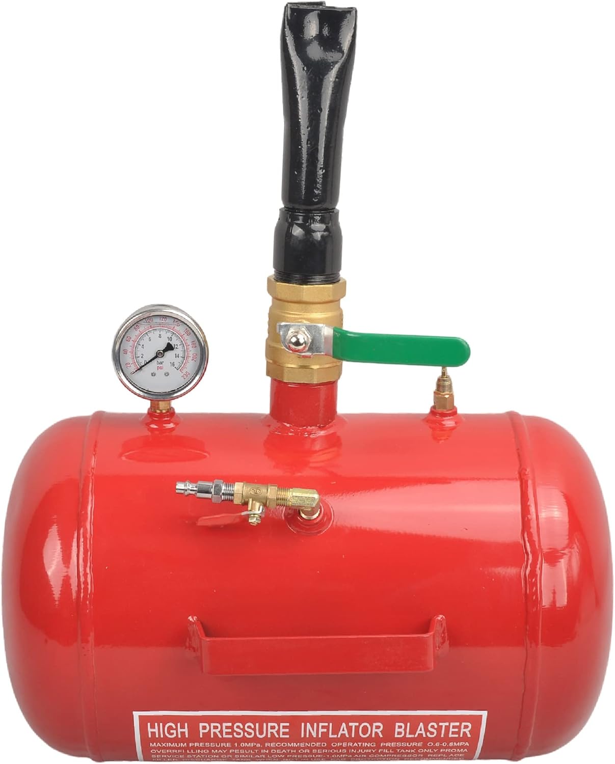 5 Gallon Air Tire Bead Seater 110 PSI Blaster Tool Seating Tire Inflator with Gauge Car Truck ATV Tractor Tank Heavy Duty (Yellow)