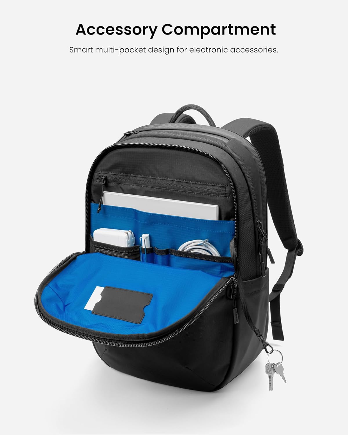 tomtoc 17.3 Inch Laptop Backpack, Waterproof Daypack Travel Computer Backpack, Great for Daily Commute, Urban Explore, Weekend Trip, Business trip, Cordura Material Casual Pack, 30L