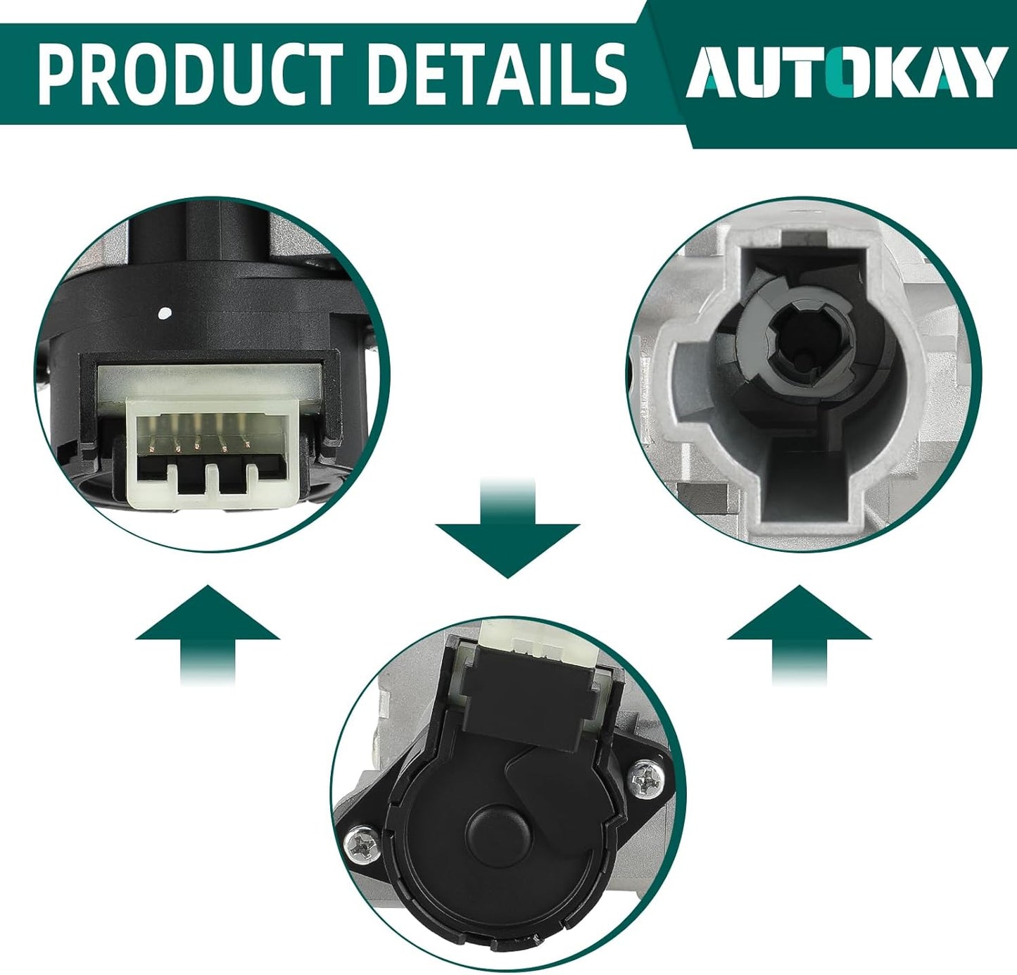 AUTOKAY 15795322 Ignition Lock Cylinder Housing W. Passlock Sensor Fits for Chevrolet Colorado for GMC Canyon Hummer H3 H3T Isuzu I-280 I-290 I-350 I-370 Replace # 15795321, 15795324, 19149942